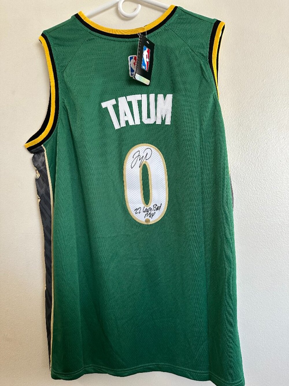 JAYSON TATUM SIGNED BOSTON CELTICS AUTOGRAPHED NIKE B-BALL JERSEY W/COA XL 7-2
